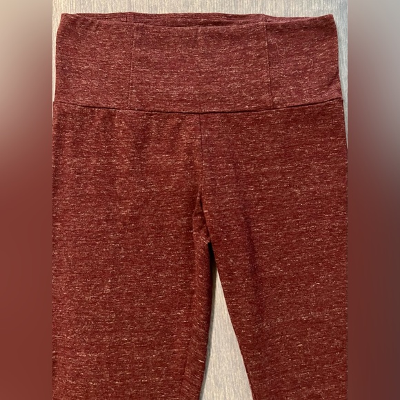 2/$25 Heather Burgundy Live Love Dream Sz Small Soft Leggings - Picture 4 of 6